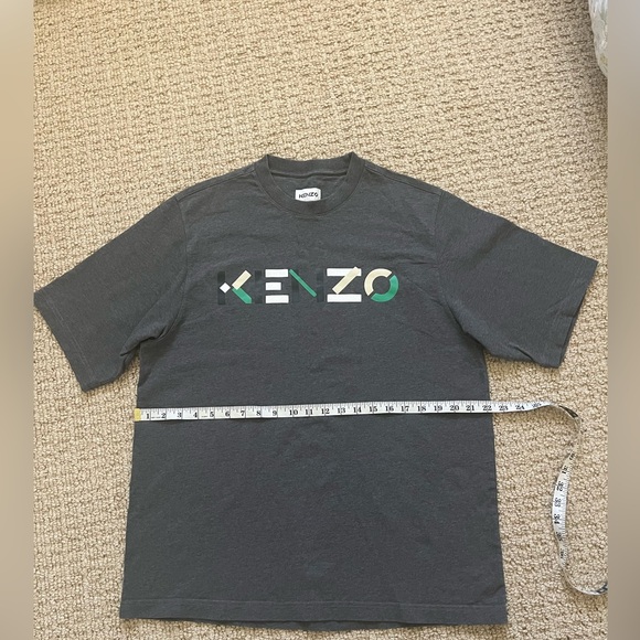 Kenzo Dark Gray T-Shirt with Green Accents - Picture 1 of 5